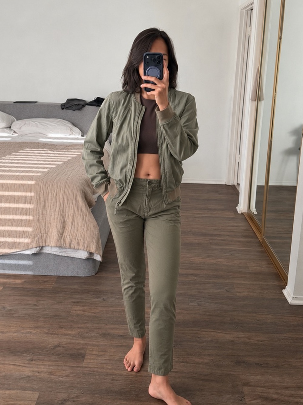 H&M Cargo Bomber and Pants Set